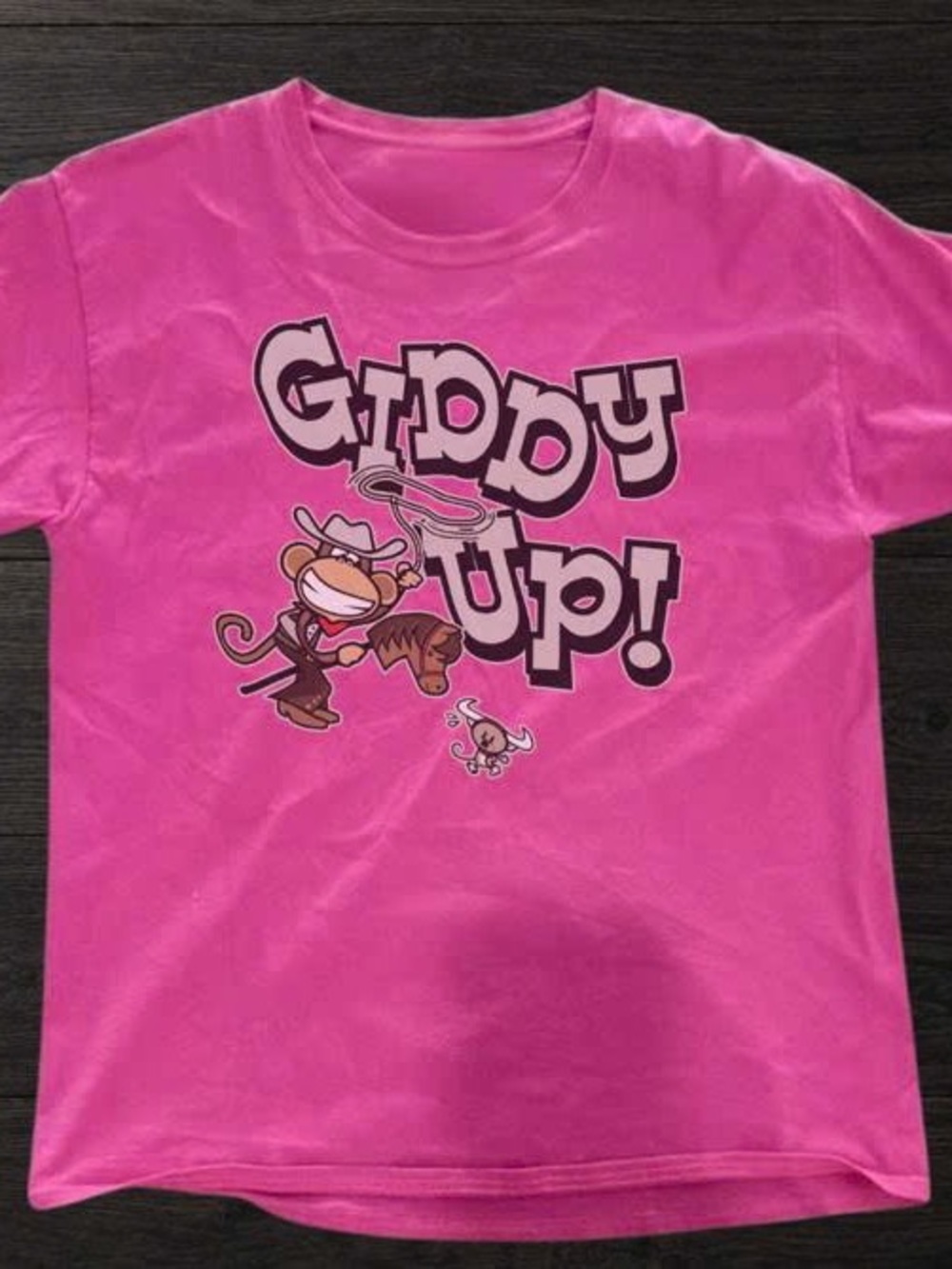 Giddy up pink shirt